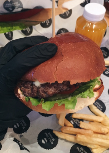 черные перчатки black star burger