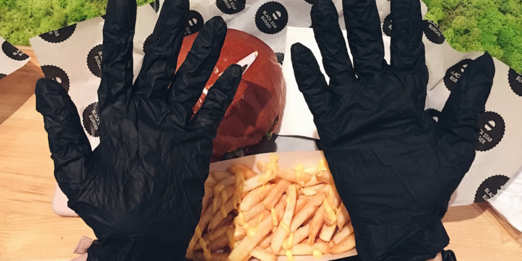 черные перчатки black star burger