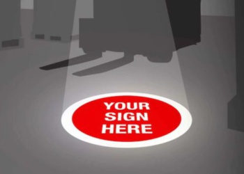 «Виртуальный» светящийся знак