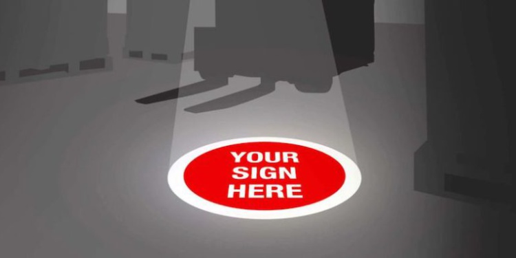 «Виртуальный» светящийся знак