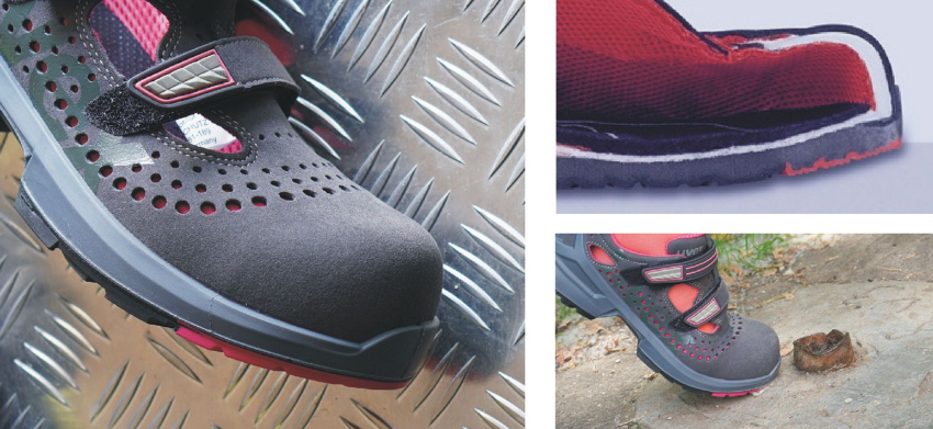 Жара, июнь: летние защитные сандалии Uvex 1 леди S1