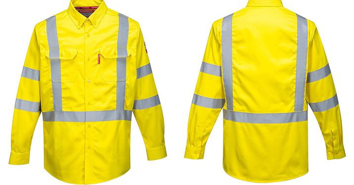 Светоотражающая и огнестойкая: рубашка Bizflame 88/12 от Portwest