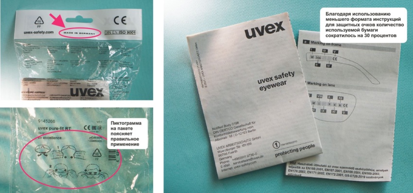Стиль и экологичность: открытые защитные очки Uvex пьюр-фит