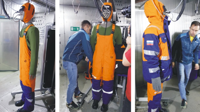 Независимые испытания костюма для «Газпромнефти» с греющим комплектом «ЕСС ГК»