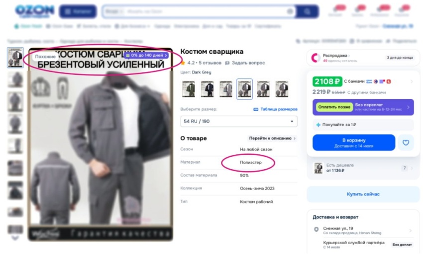 СИЗ на маркетплейсах России